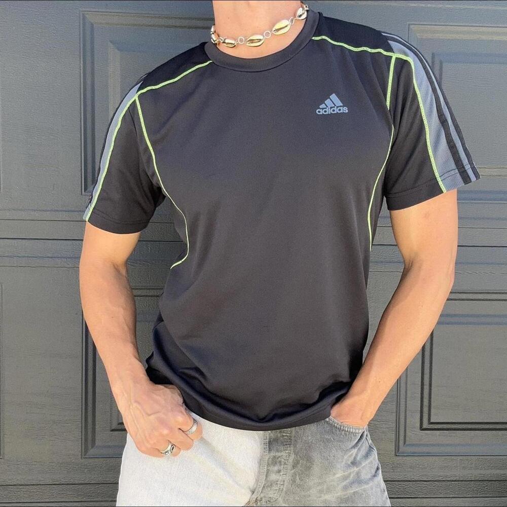 Adidas Men's Climalite Performance T-shirt - Black/Grey - Large - W56117